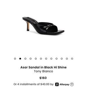 Tony Bianco Black Heeled Sandals with Kitten Heel